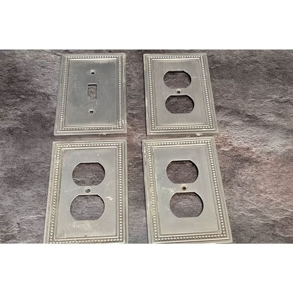 4 Piece Flush Cover Device Cover Plates Wall Plugs Light Switch - Picture 1 of 1